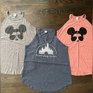 Disney Bundle of 3 Tanks Sz Med
